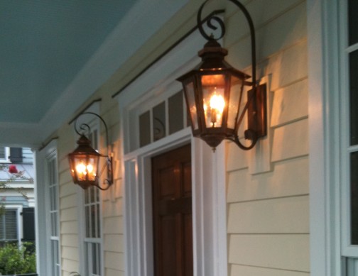 Gas or Electric Copper Lanterns